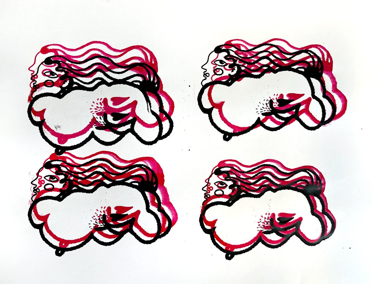 Digital Illustration - Silk Screen Print on Paper - 2023