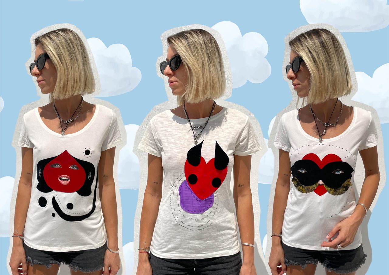 Hand Made T-shirt Design - Fabric Collage - 2022