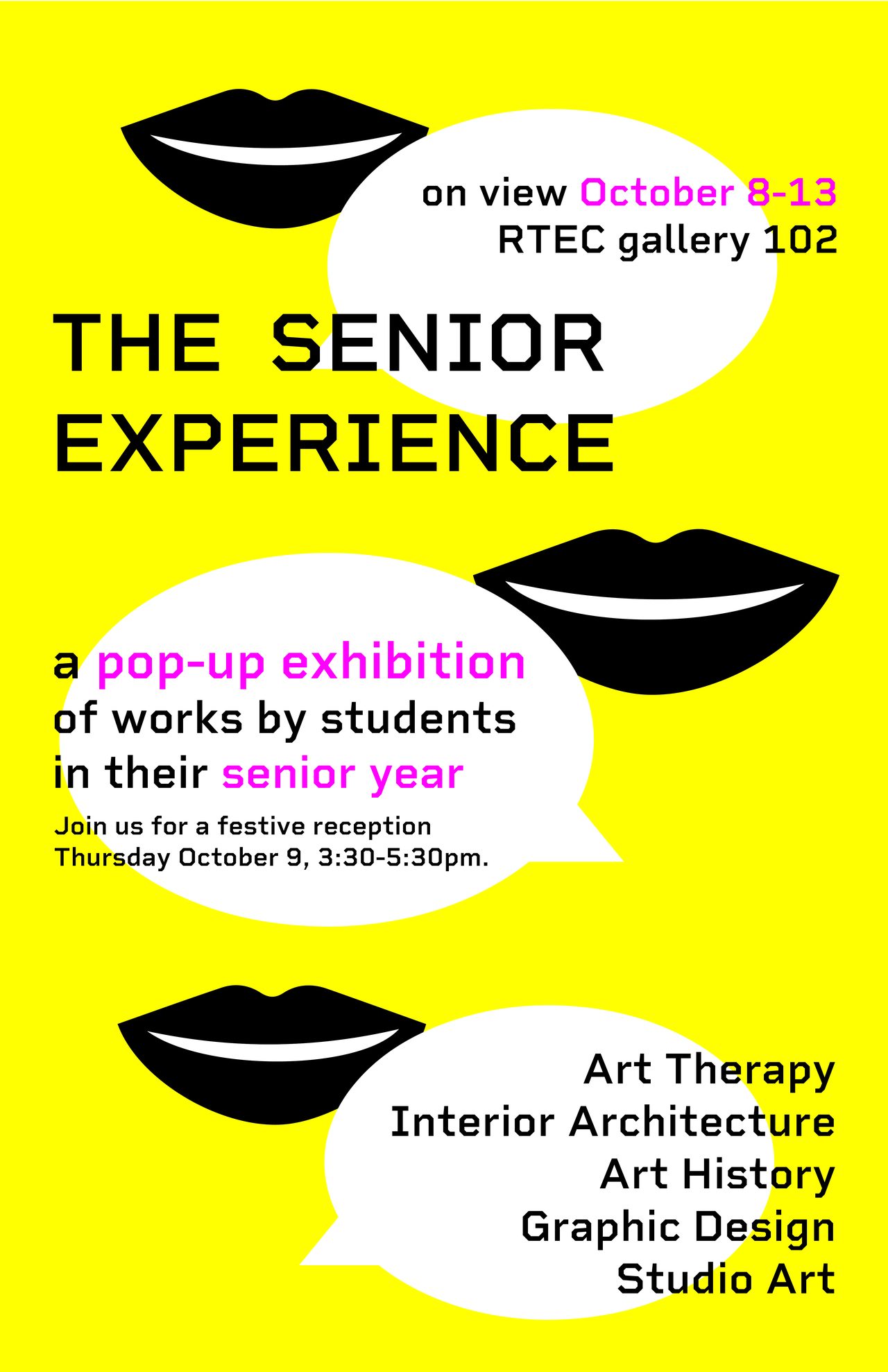 Poster Design for OU Art+Design Department's Gallery Exhibitions - 2025