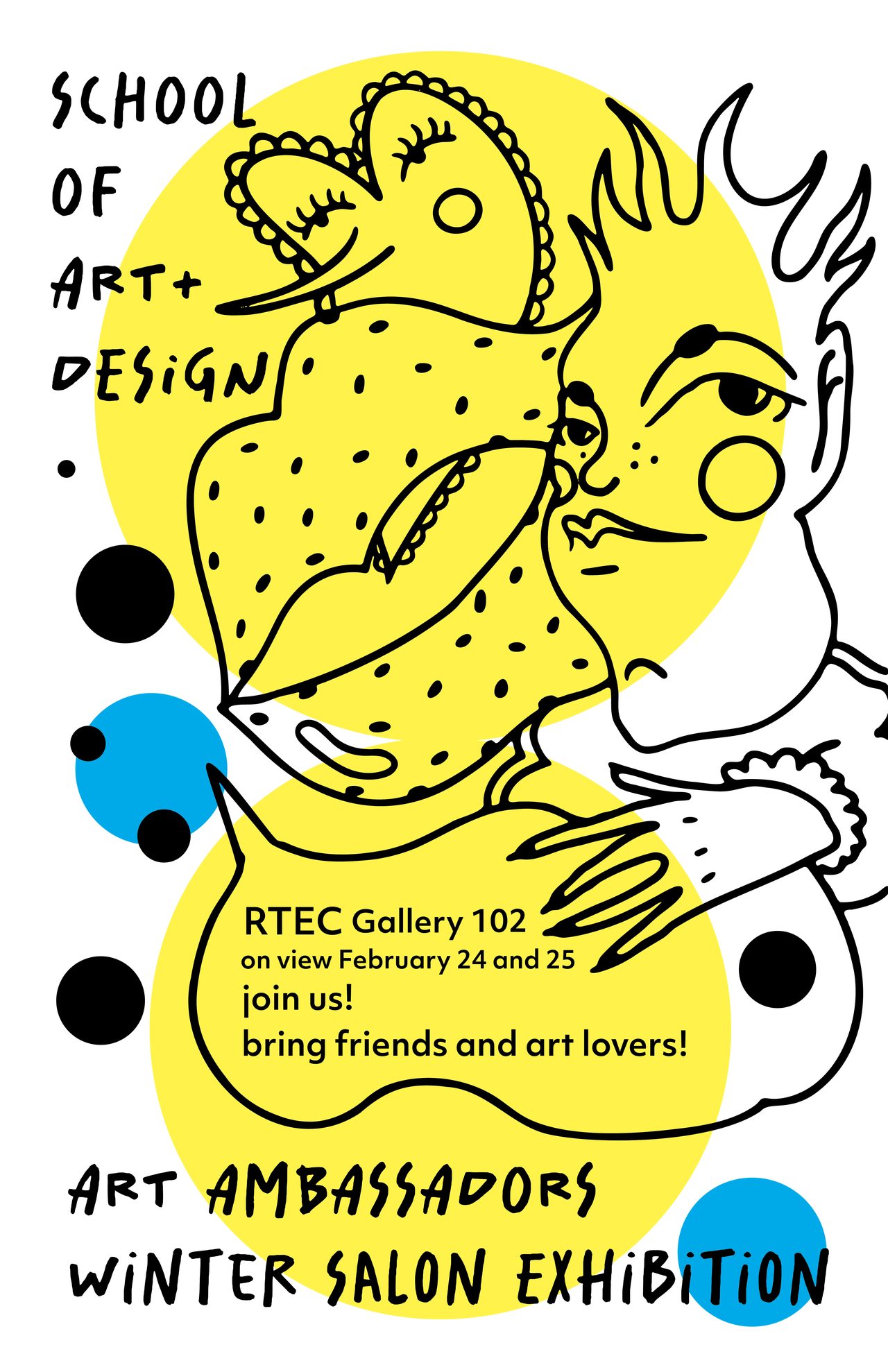 Poster Design for OU Art+Design Department's Gallery Exhibitions - 2025