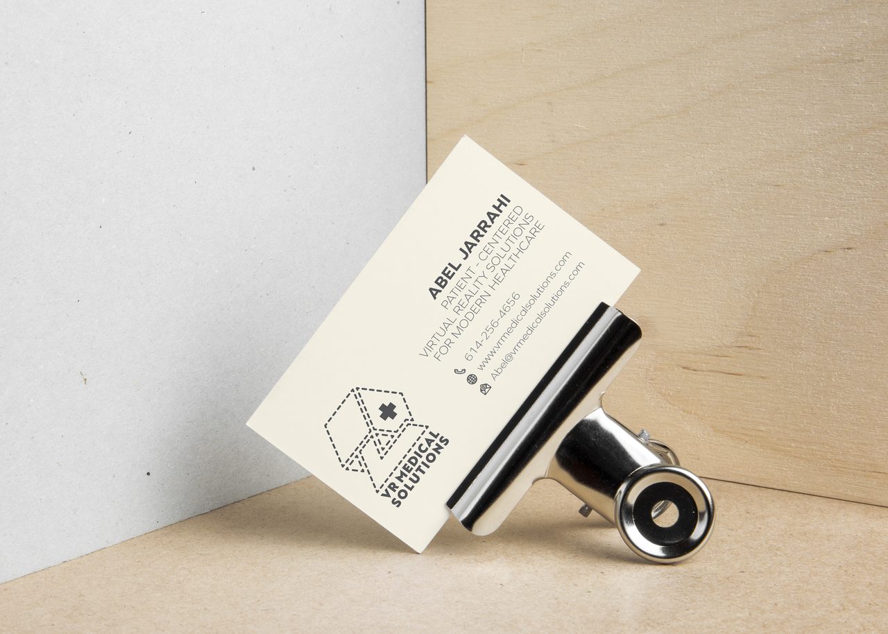 VR MEDICAL SOLUTIONS Business card Design Innovative Brand Identity https://markfranz.org/ohyou/project/vr/ Creating a brand identity that is both professional and innovative, reflecting the cutting-edge nature of the company while maintaining a sense of trust and reliability. Developing a brand that resonates with both healthcare professionals and patients, considering the diverse needs and expectations of these audiences.